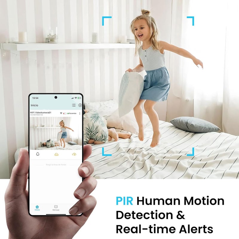 JVSCAM 2026 Upgraded 4K Security Camera, 5GHz WiFi Indoor Camera, Free Cloud Storage, Home Security Camera with Night Vision, Motion Sensor, Long Battery Life, Motion Detection, Wireless Surveillance Cam - Image 3